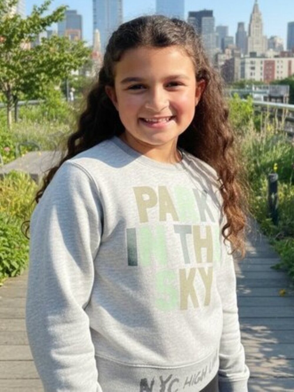 CREWCUTS x HIGH LINE Graphic Crop Sweatshirt Girls 8 Park in the Sky NYC LIMITED